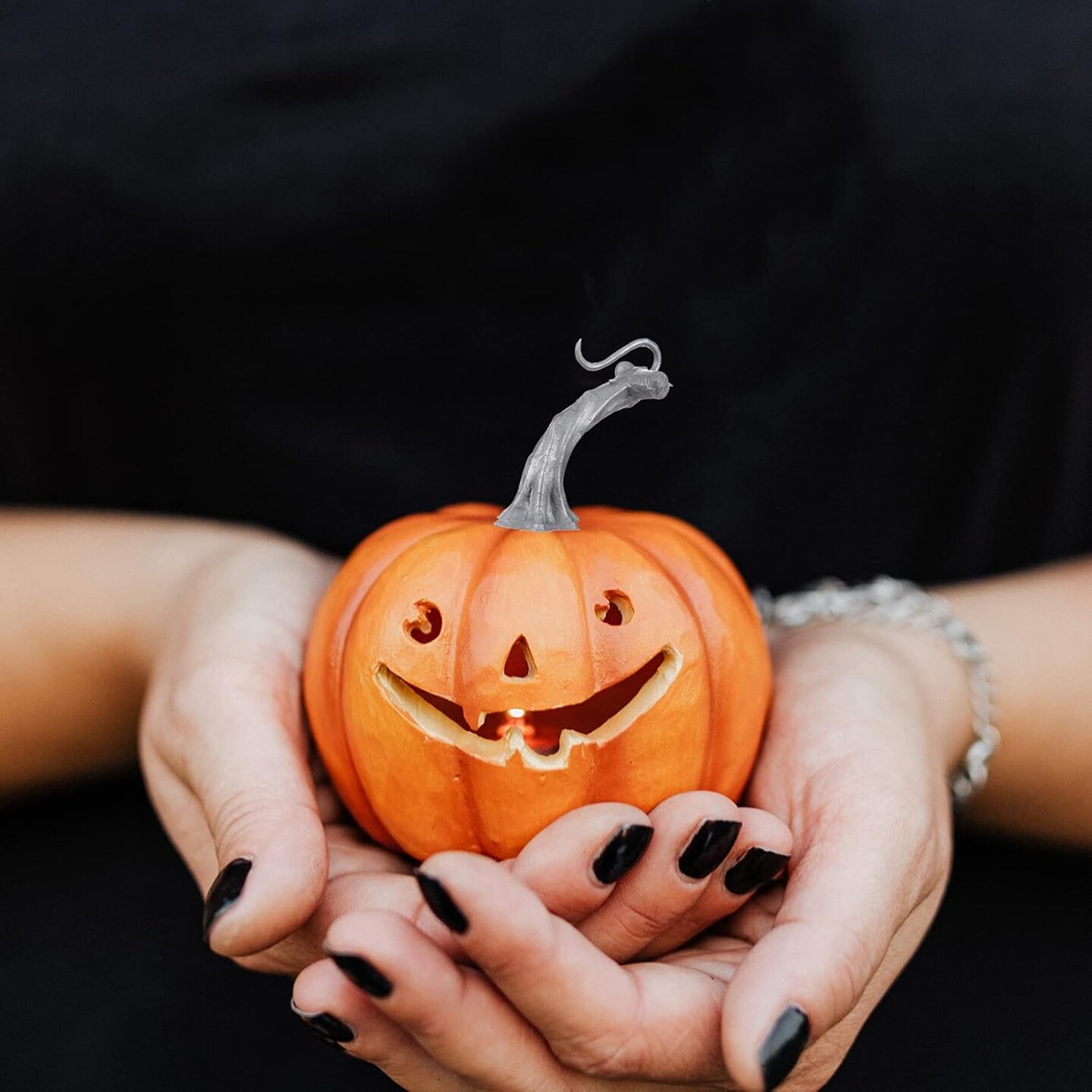 24pcs Plastic Pumpkin Handle Pumpkin