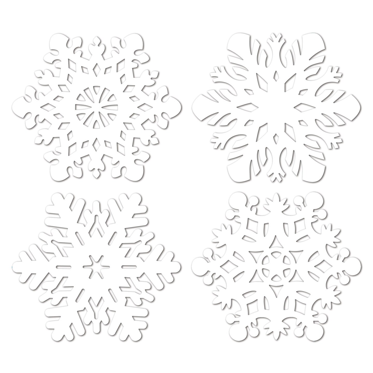 Beistle 14in.-14&#xBD;in. Snowflake Cutouts - 24 Pack