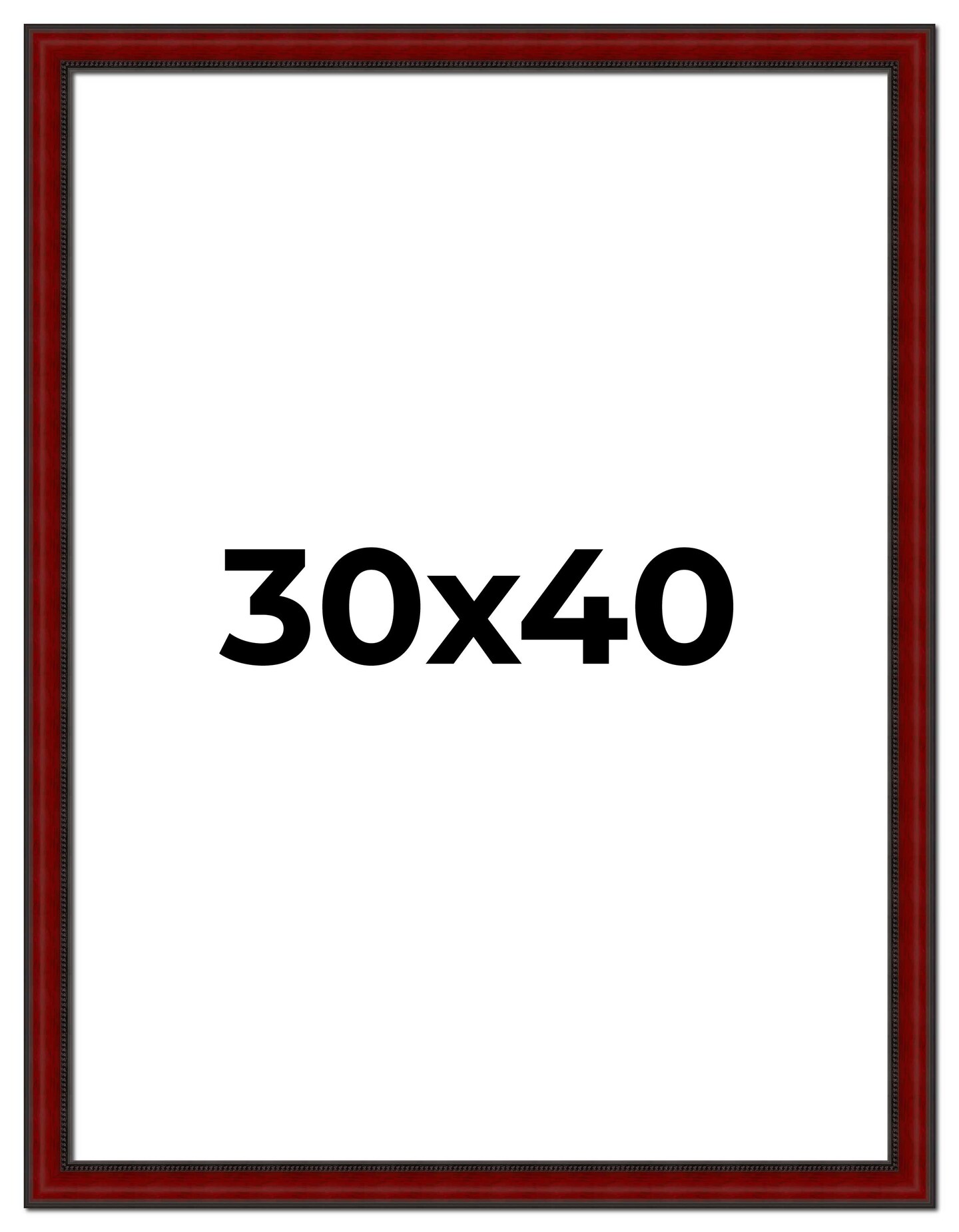 30x40 Weathered Red Picture Frame - UV Acrylic, Foam Board Backing, Hanging Hardware