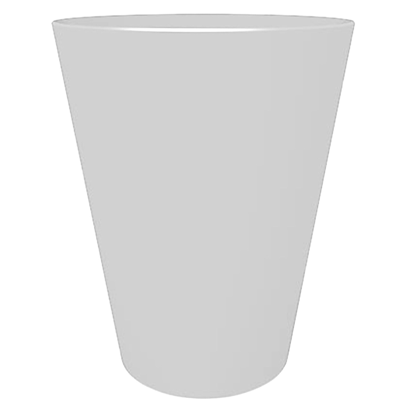 Bloem Tall Finley Tapered Round Planter: 14&#x22; - Casper White - Matte Textured Finish, 100% Recycled Plastic Pot, For Indoor and Outdoor Use, Gardening, 4 Gallon Capacity