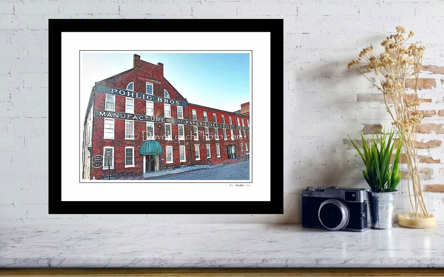 Richmond VA Virginia POHLIG BROTHERS BOX CO Vintage Decor Art Map Art Photography Picture Framed Canvas Print by Dave Lynch - image8