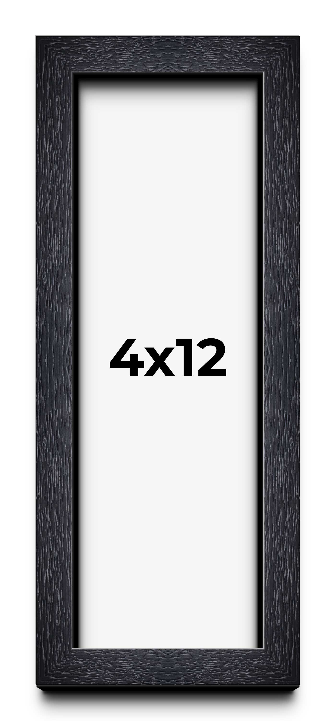 Panoramic Shadow Box 1" Depth Black Picture Frame - UV Acrylic, Backing, Hanging Hardware