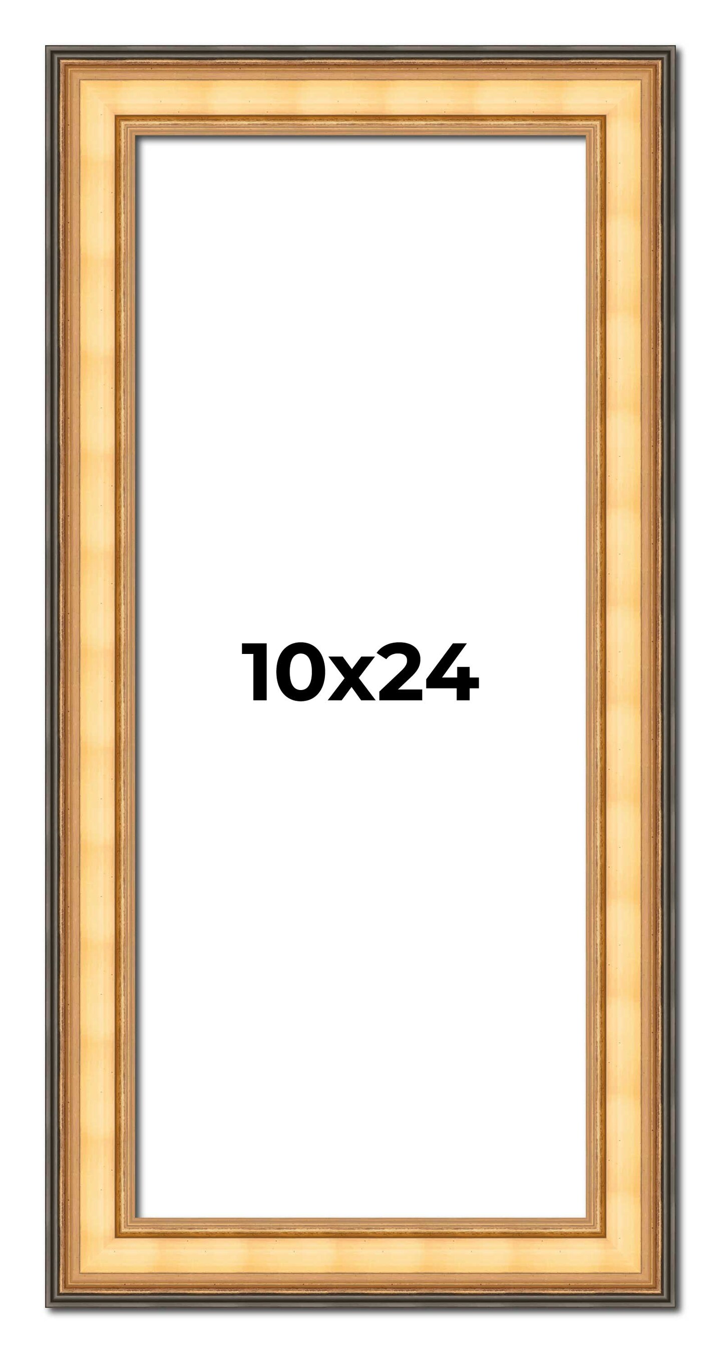 Panoramic Traditional Gold Picture Frame - UV Acrylic, Foam Board Backing, Hanging Hardware
