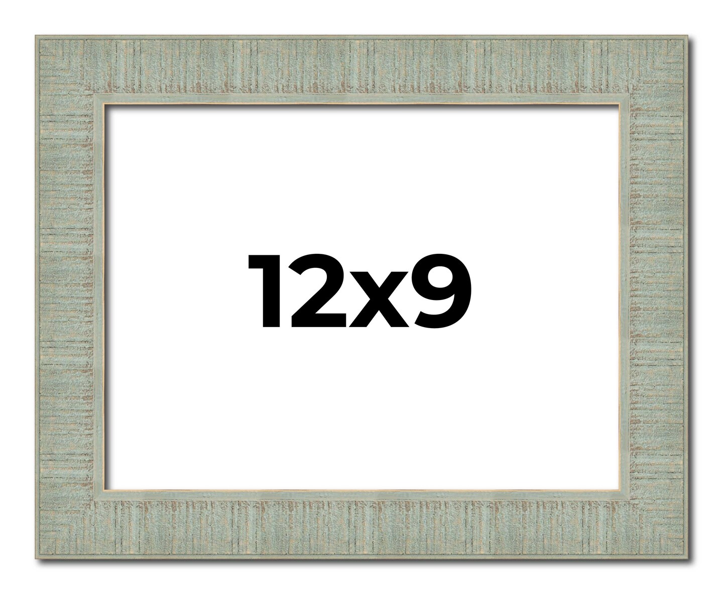 9x12 Sculpted Picture Frame with UV-Resistant Acrylic &#x26; Acid Free Backing, Available in 5 Finishes - Black, Blue, Gold, Silver, and White