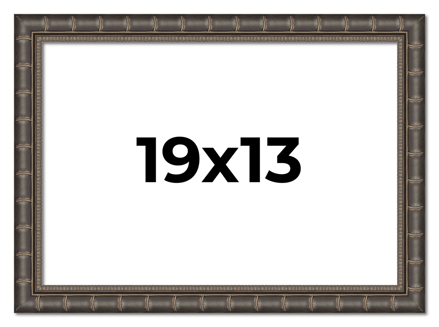 19x13 Modern Bamboo Picture Frame with UV-Resistant Acrylic & Acid Free Backing, Available in 5 Finishes - Gold, Silver, Brown, Black, and Natural