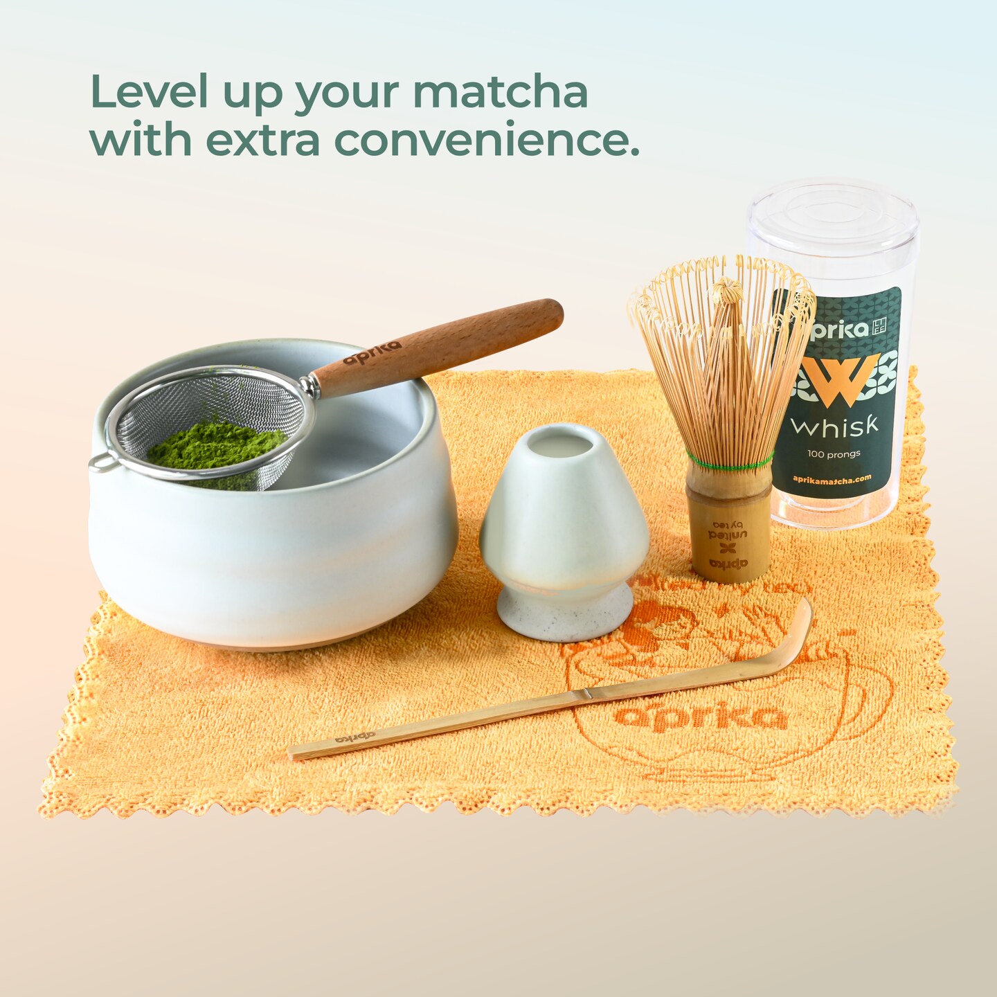 Kit Cérémonie Matcha Japonais Complet VG Boost – 8 Accessoires – Coffret Bois Prêt à Offrir – Blanc & Marron