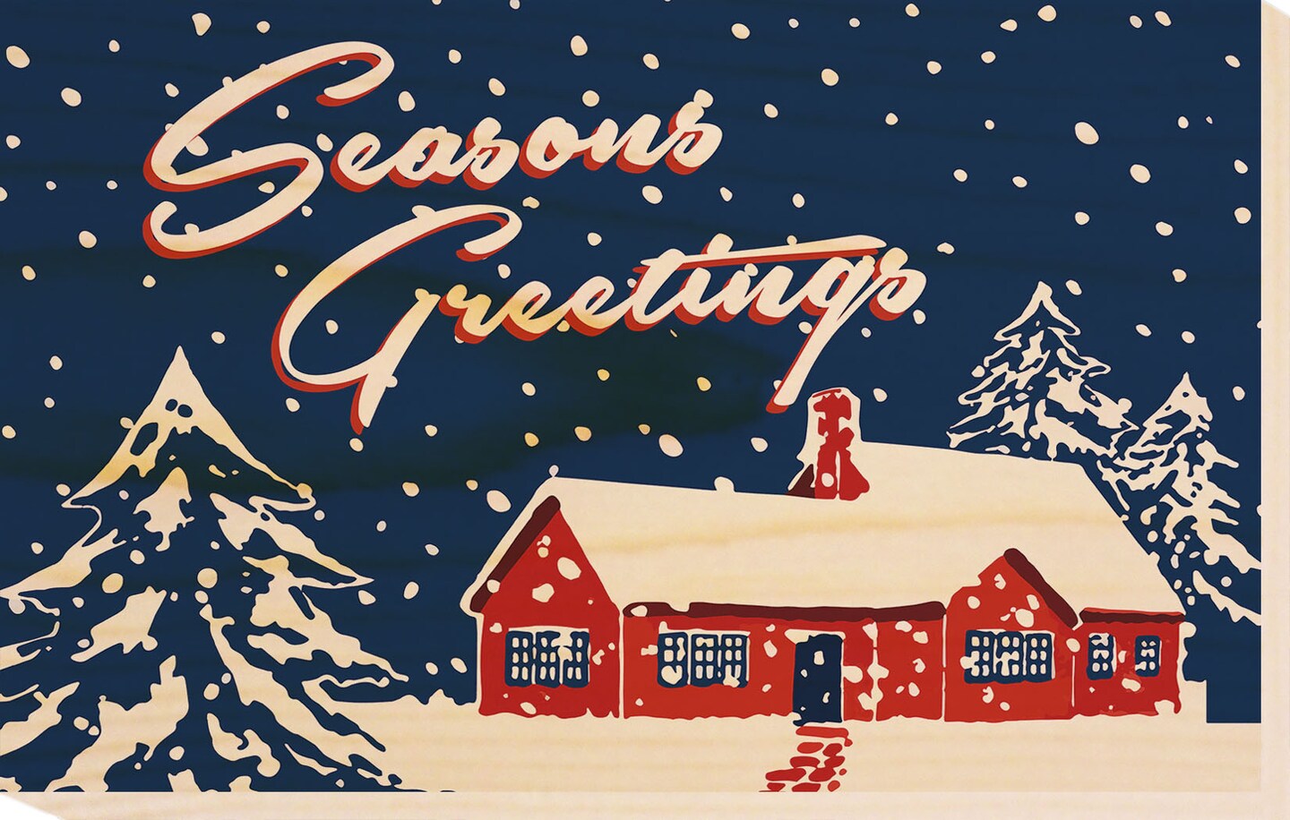 Vintage Christmas: Wood Postcard Collection