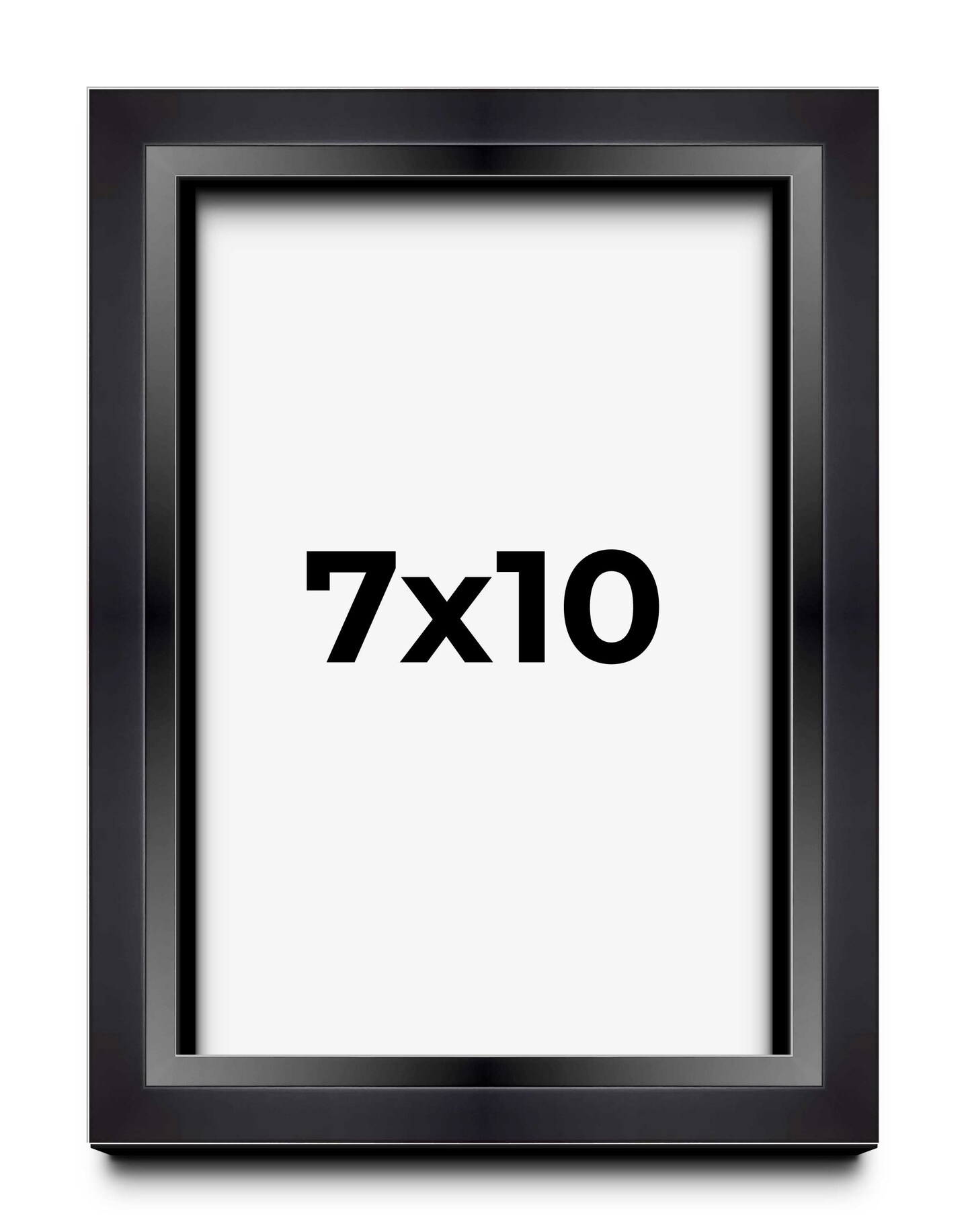 7x10 Modern Shadow Box 1.5" Depth Picture Frame with UV-Resistant Acrylic & Acid Free Backing, Available in 3 Finishes - Black, Silver, White