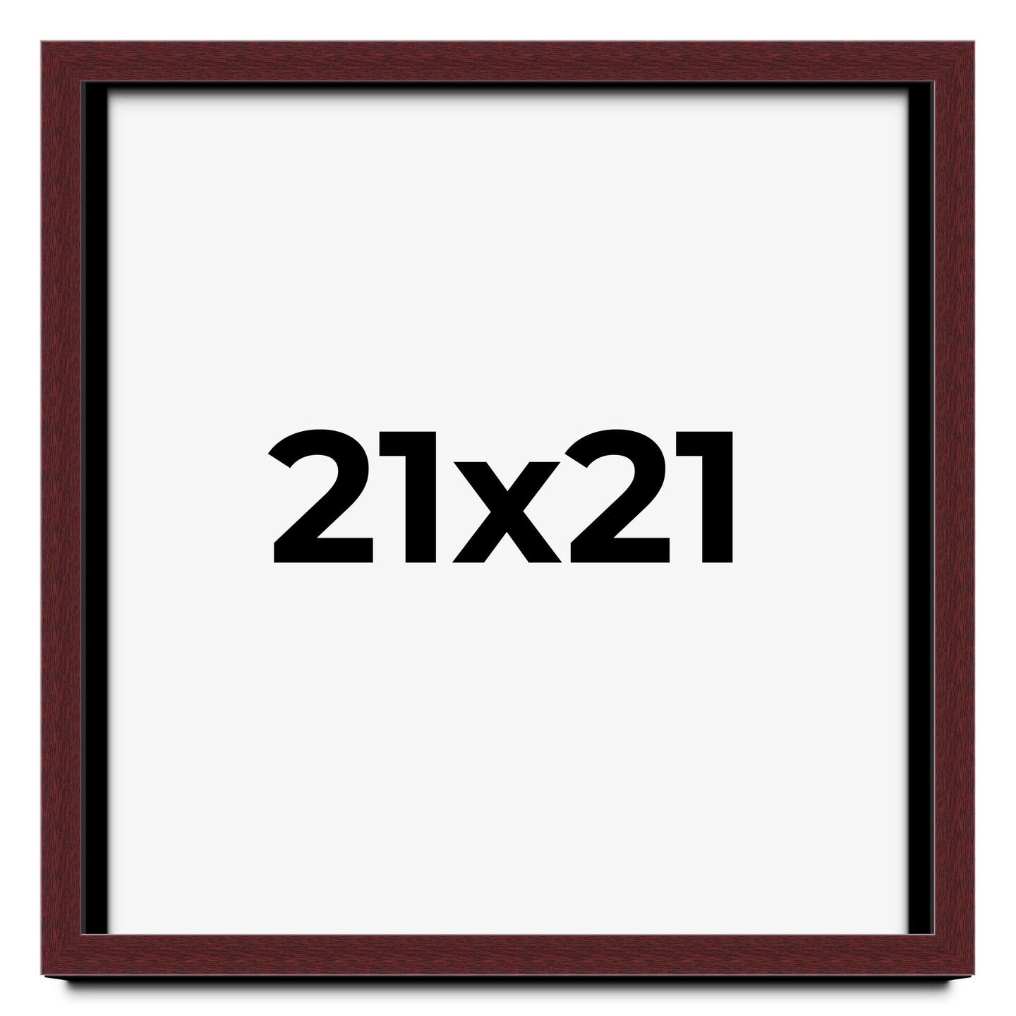 Square Shadow Box 1.5" Depth Brown Picture Frame - UV Acrylic, Backing, Hanging Hardware