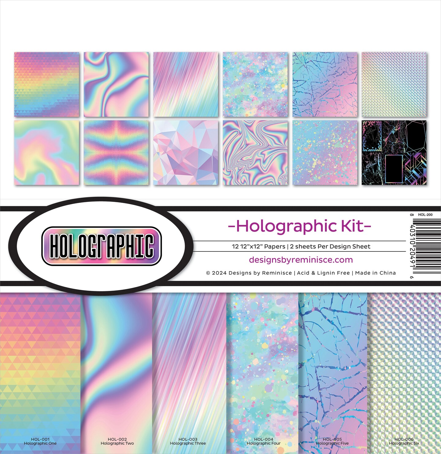 Reminisce Collection Kit 12&#x22;X12&#x22;-Holographic