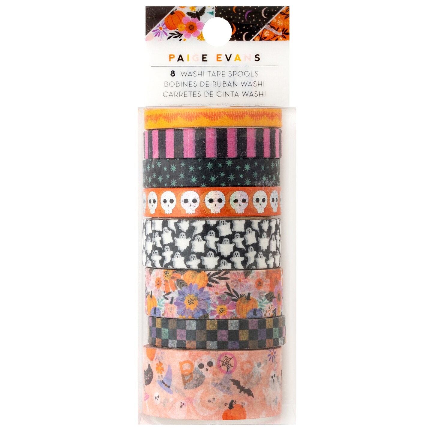 Paige Evans Tricks &#x26; Treats Washi Tape-8 Pieces