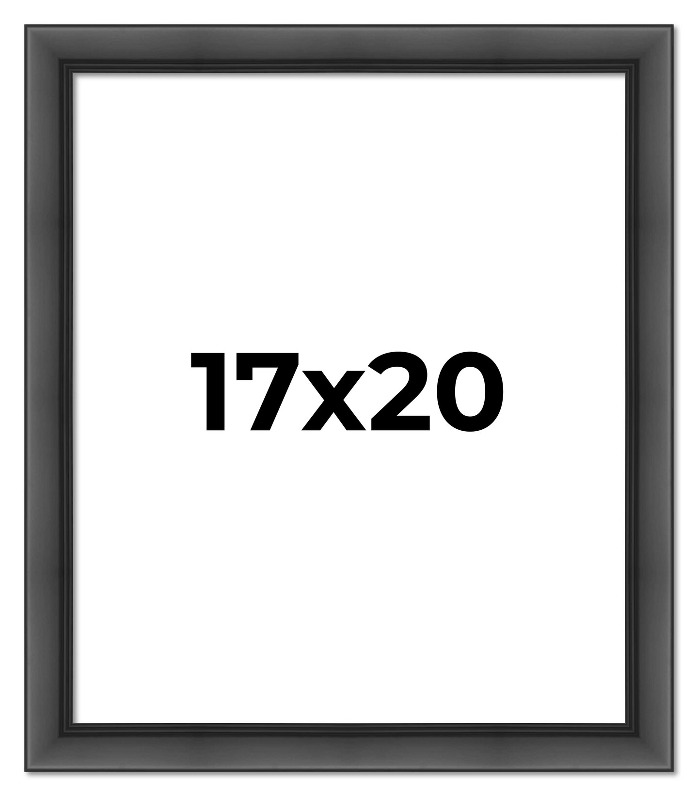 Refined Black Picture Frame - UV Acrylic, Foam Board Backing, Hanging Hardware