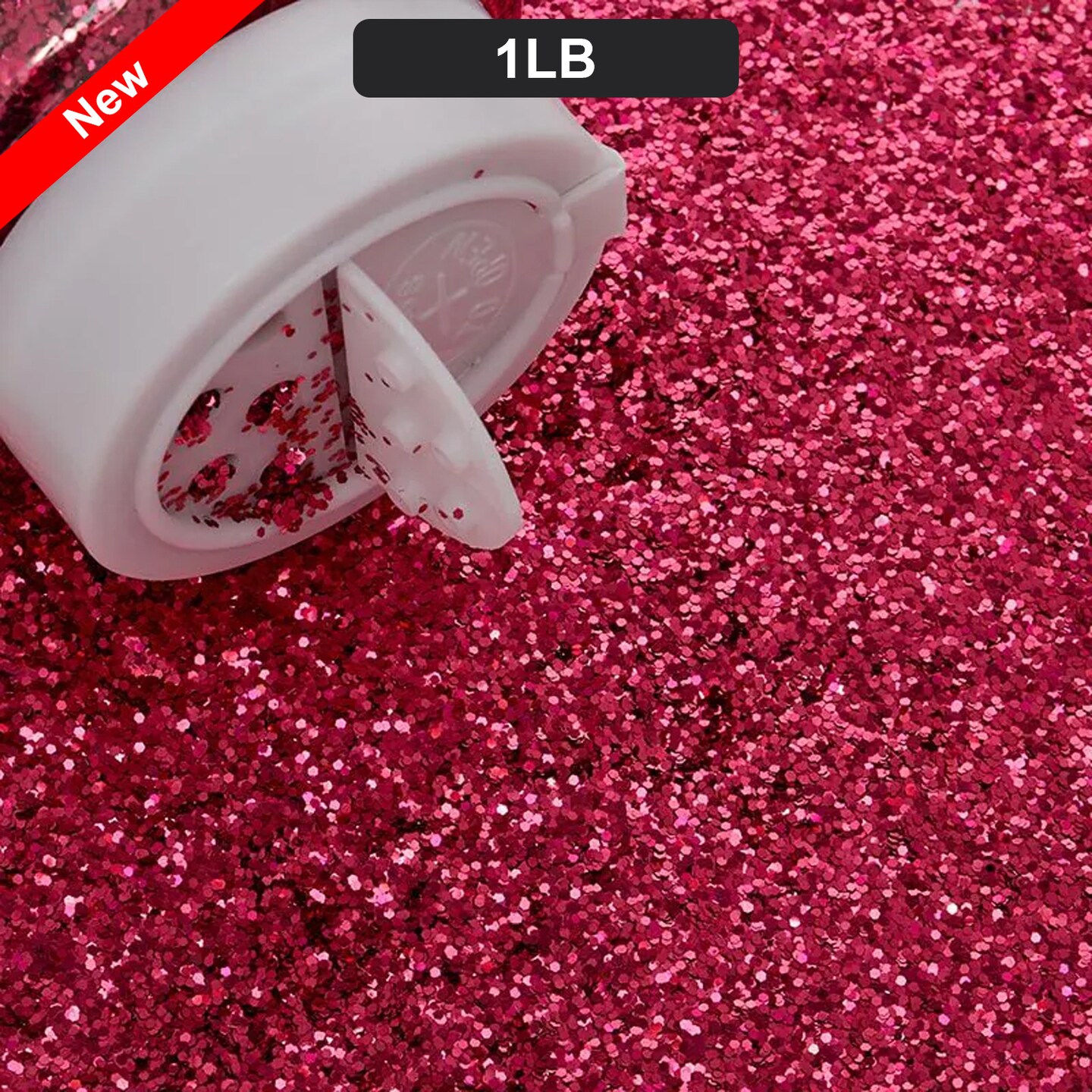 Vibrant Medium Grain Metallic Glitter 1lb Bag for Dazzling Crafts