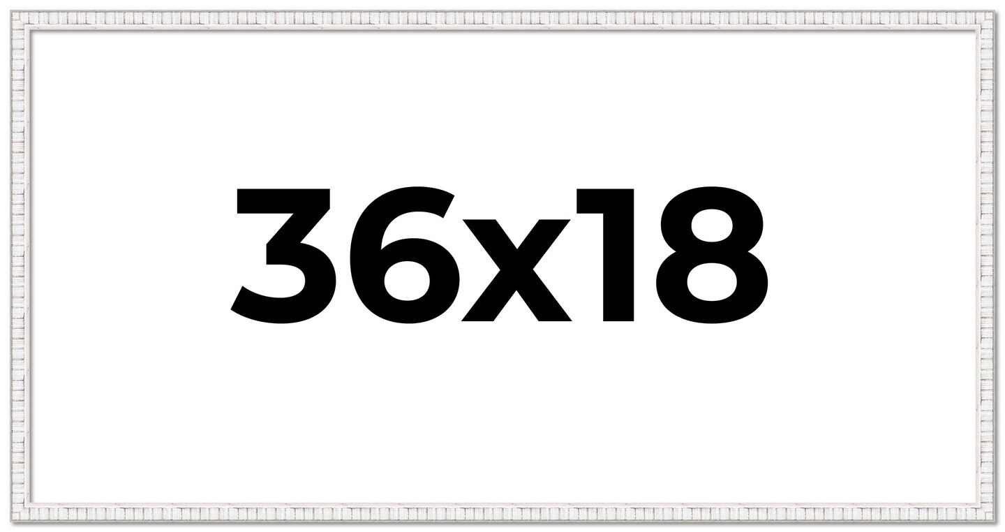 Panoramic Textured White Picture Frame - UV Acrylic, Foam Board Backing, Hanging Hardware