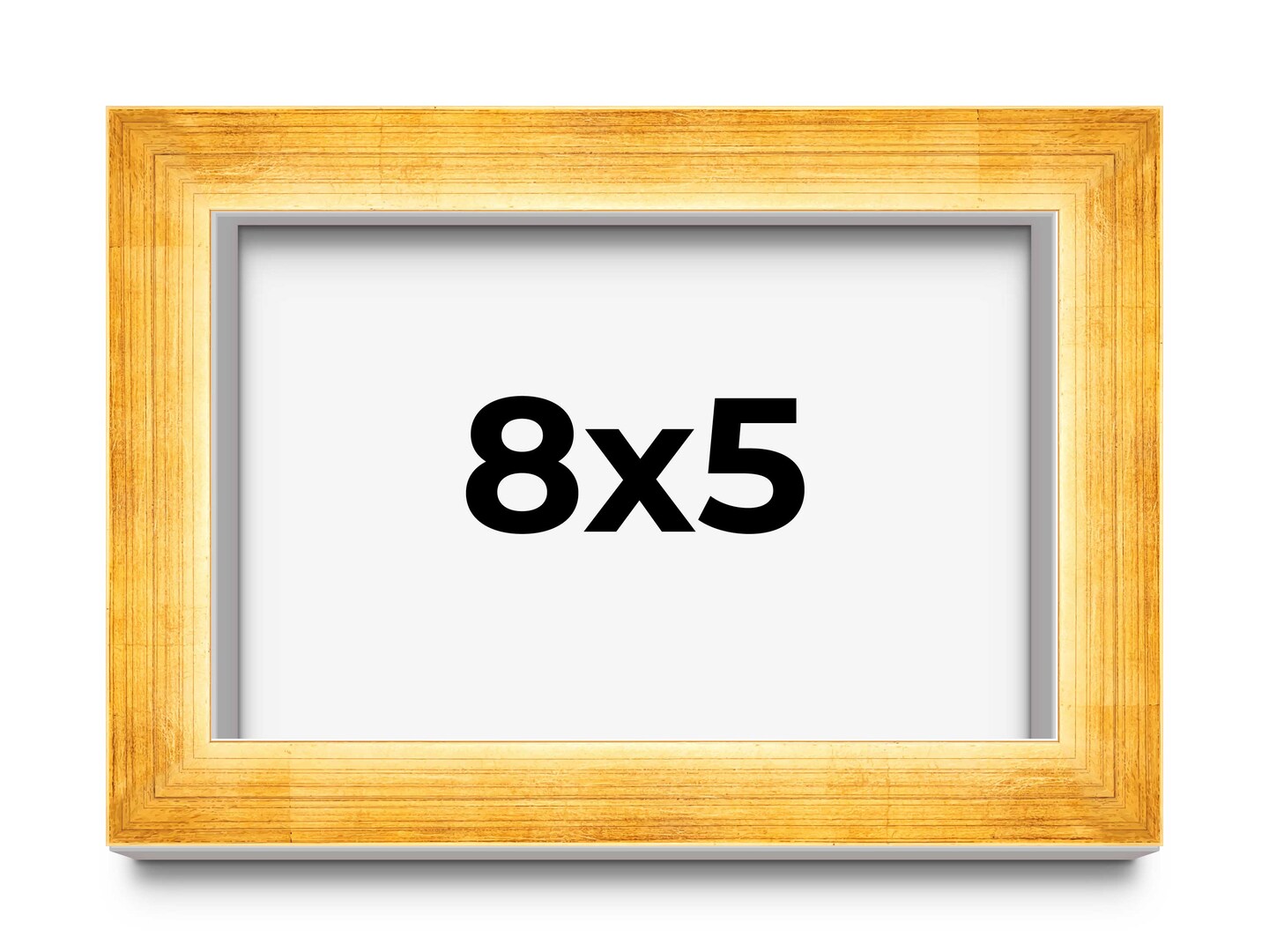 5x8 Minimalist Shadow Box Picture Frame with UV-Resistant Acrylic & Acid Free Backing, Available in 5 Finishes - Black, Brown, Gold, Silver, White