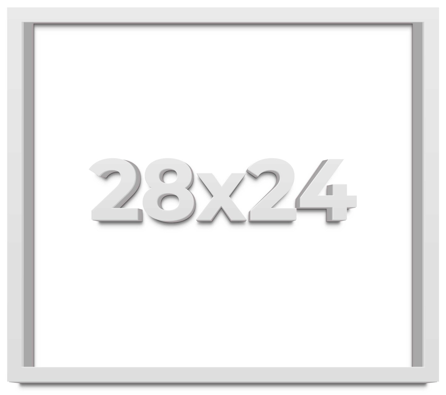 Minimalist Shadow Box White Picture Frame - UV Acrylic, Backing Board, Hanging Hardware