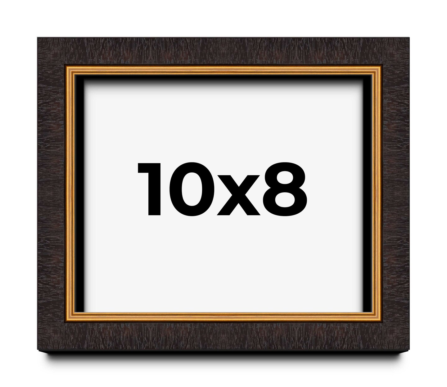 8x10 Modern Shadow Box 1" Depth Picture Frame with UV-Resistant Acrylic & Acid Free Backing, Available in 4 Finishes - Black, Brown, Gold, White