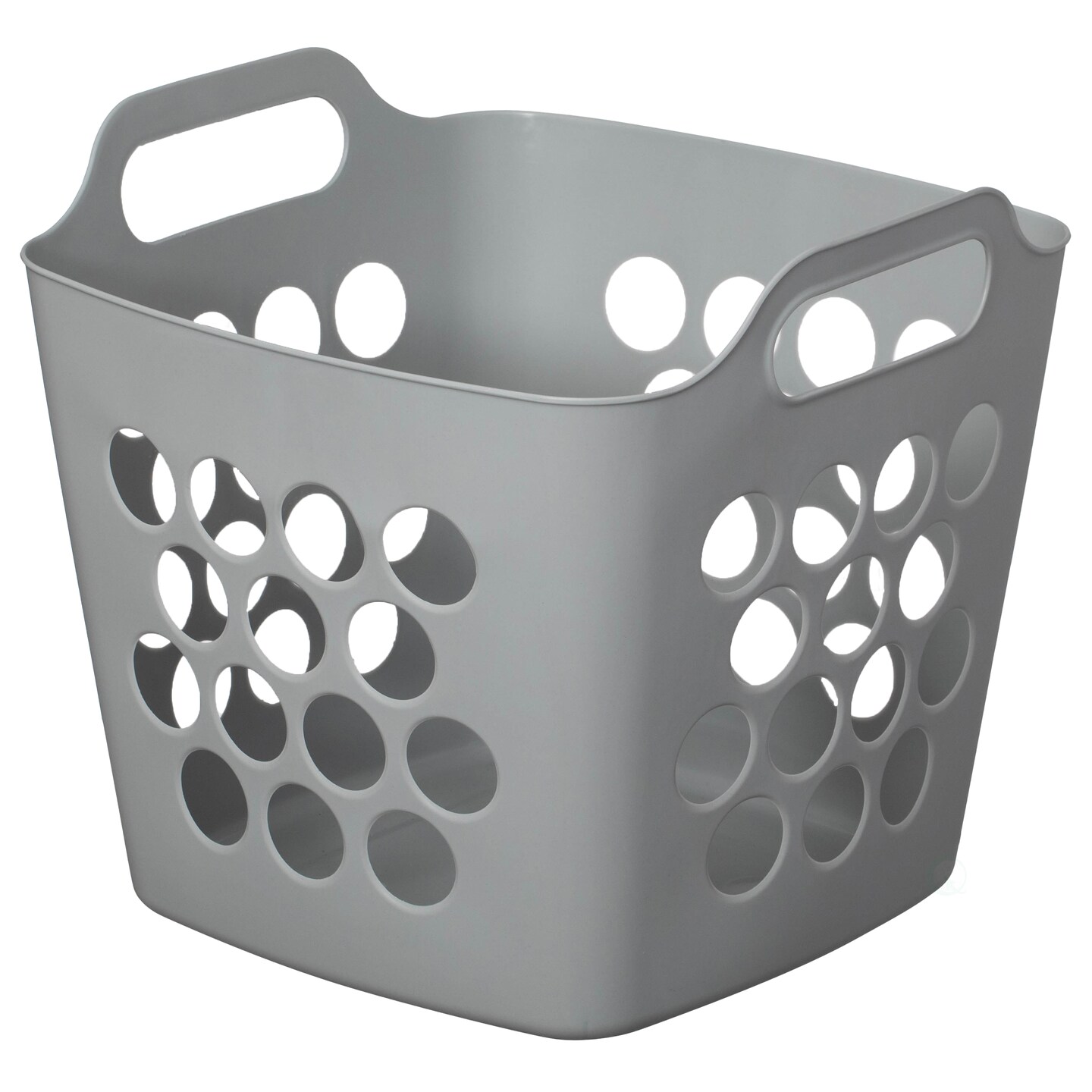 Flexible Plastic Laundry Basket - Square Storage Hamper with Side Handles for Easy Carrying - Versatile Organizer for Laundry, and Household Storage