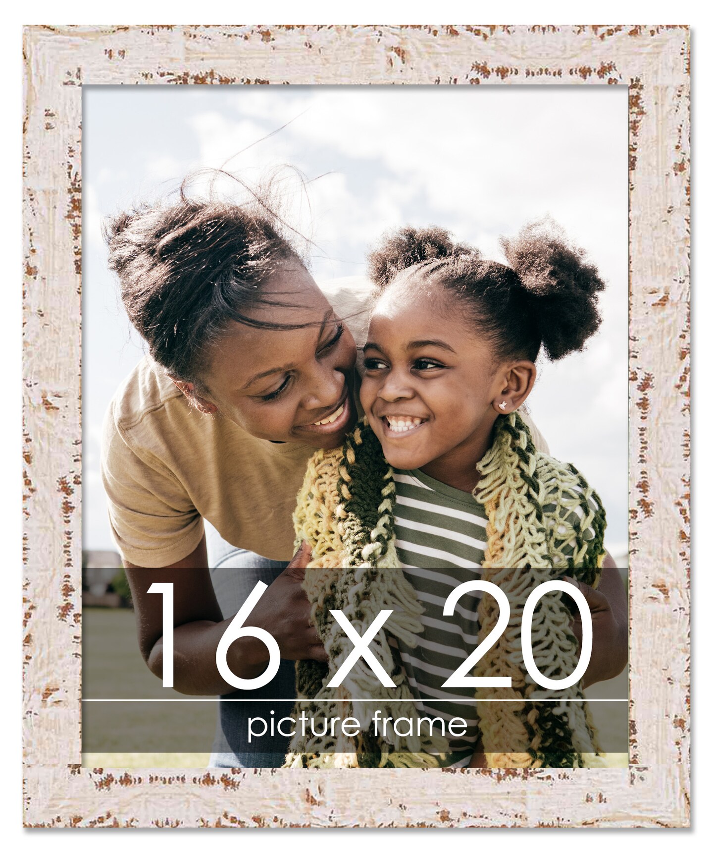 16x20 Shabby Chic Picture Frame with UV-Resistant Acrylic & Acid