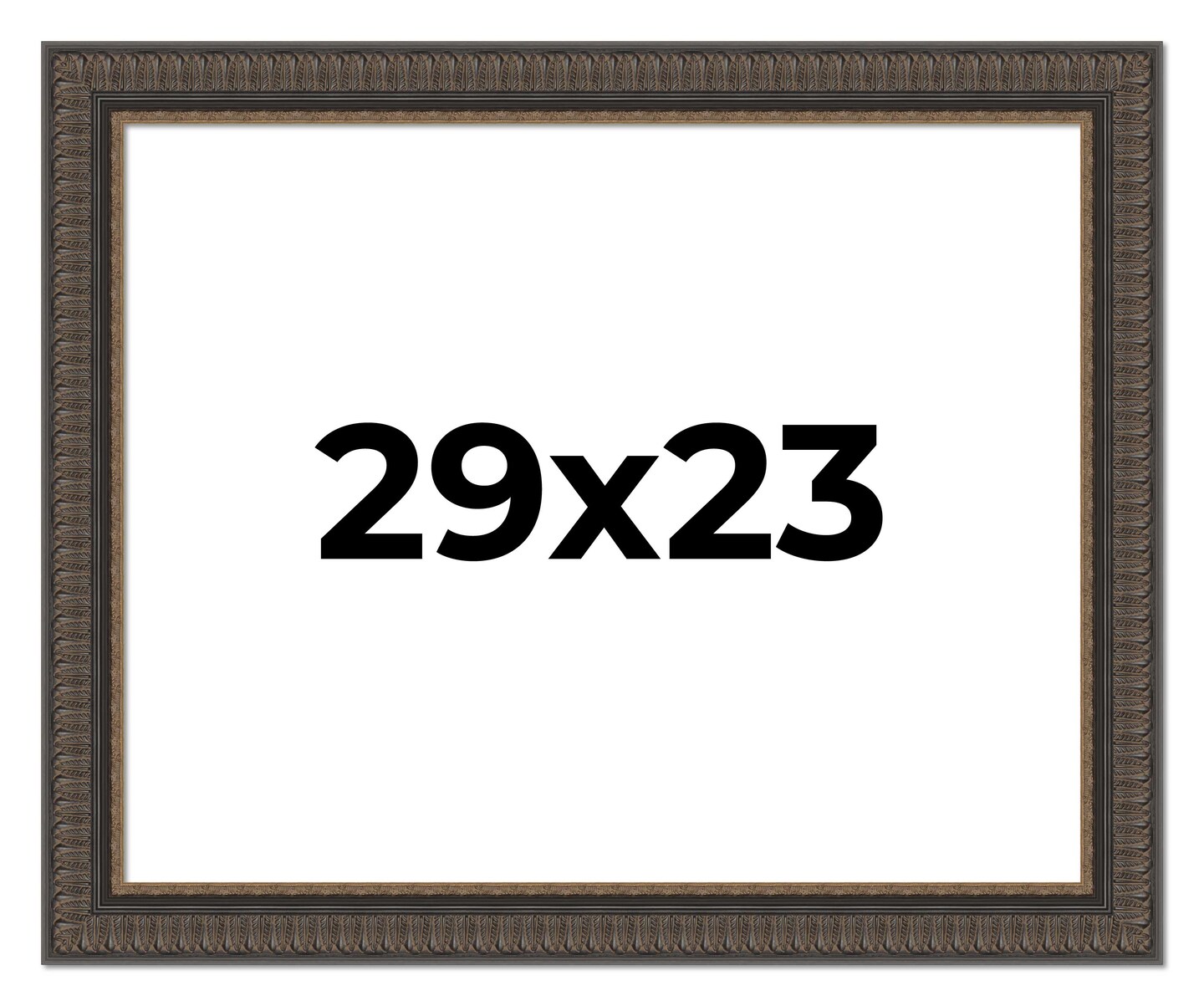 Photo Size Museum Brown Picture Frame - UV Acrylic, Foam Board Backing, Hanging Hardware