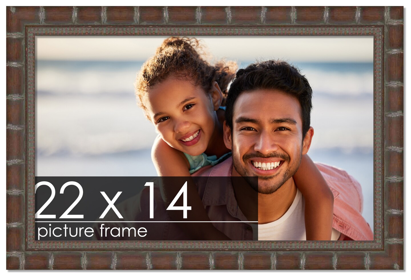 22x14 Modern Bamboo Picture Frame with UV-Resistant Acrylic & Acid