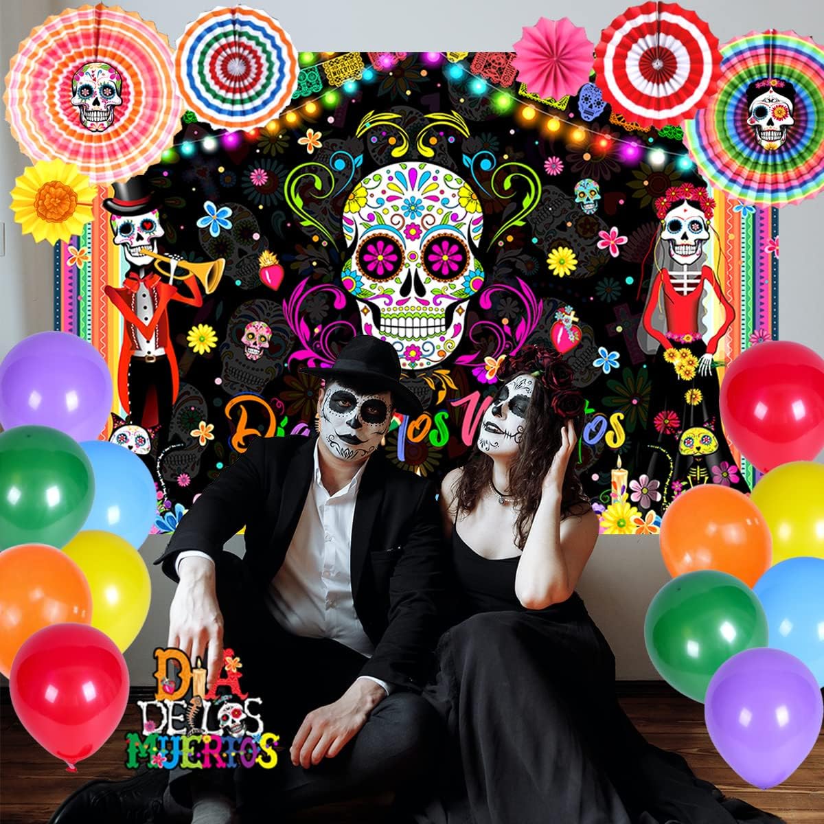 Day of the Dead Decorations-Dia De Los Muertos Party Supplies for Altar Sugar Skull Decoracion Para Dia De Muertos Day of the Dead Mexican Party Decor Visit the CMUSKO Store