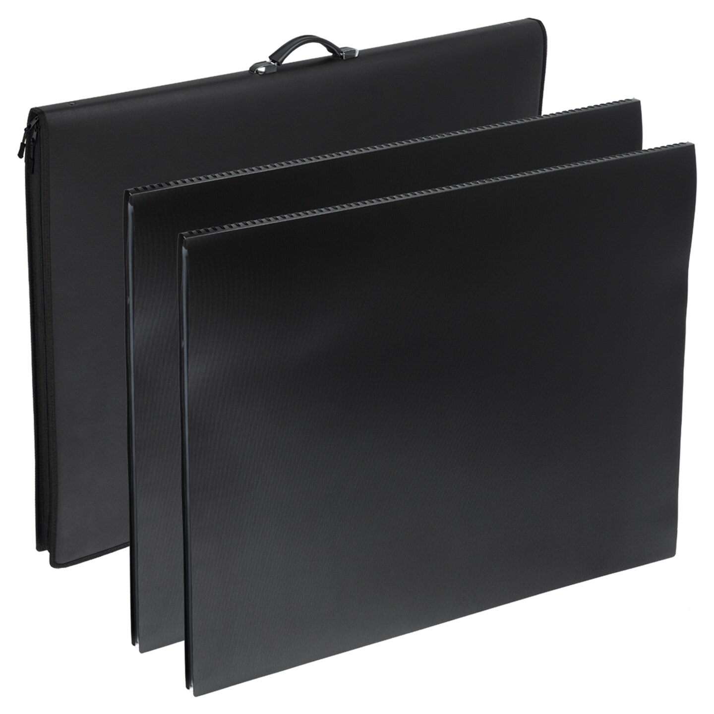 Picturesque Pro Presentation Case and Refill Books- Professional Art Portfolio Folder for Artwork - Zippered Case Archival Storage Solution - Removable Spiral-Bound Refill Books of 20 Clear Sleeves