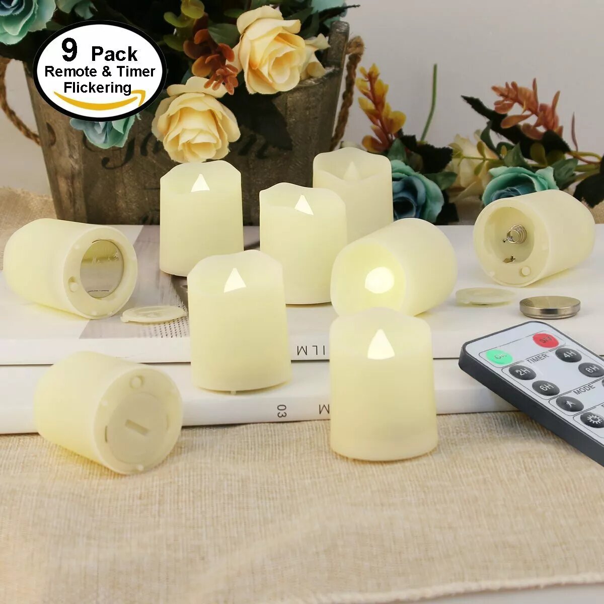 Kitcheniva LED Flameless Candles Battery Operated Candles Remote Tea Light