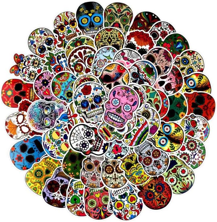 Mexican Skull Decals for Day of Dead