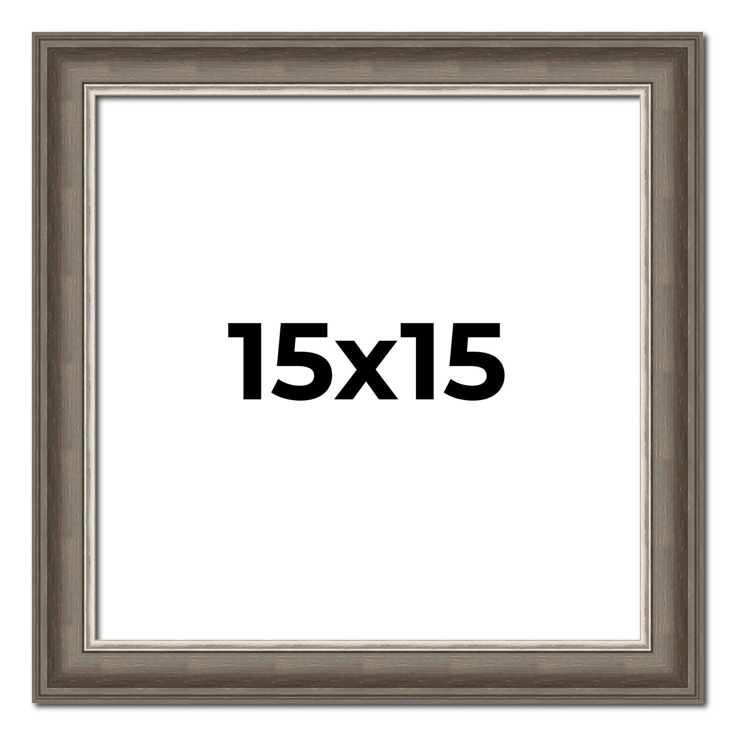 Square Weathered Black Picture Frame - UV Acrylic, Foam Board Backing, Hanging Hardware