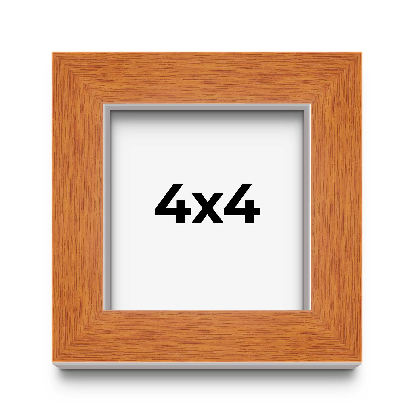 Square Classic Brown Picture Frame - UV Acrylic, Foam Board Backing, Hanging Hardware