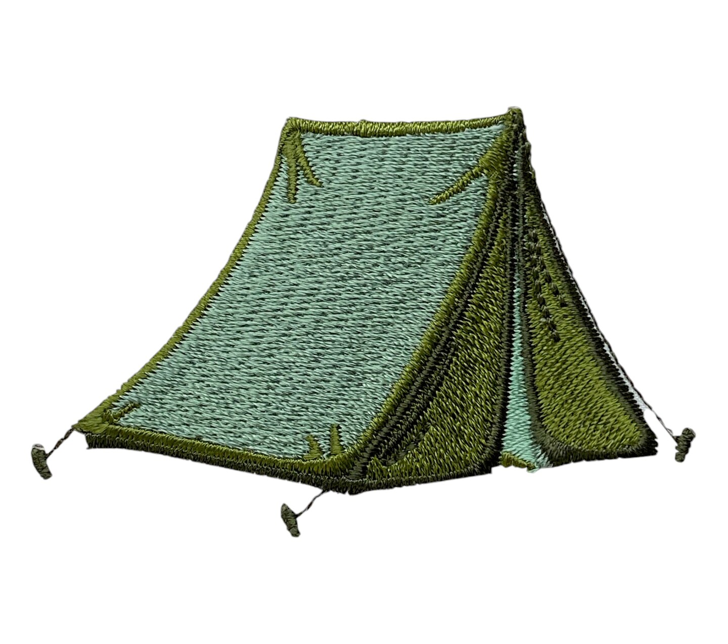 Camping Tent, Army Green, Embroidered Iron on Patch