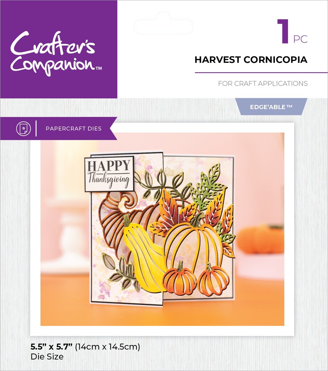 Crafter&#x27;s Companion Edge&#x27;able Metal Die-Harvest Cornicopia