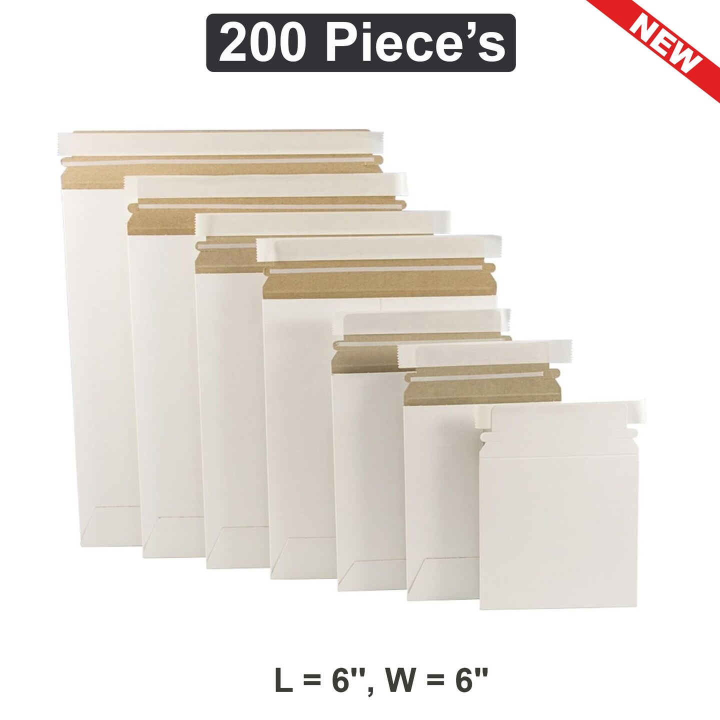 Square Shipping &#x26; Packing Boxes L 6&#x22;, W 6&#x22; for Convenient and Secure Packaging