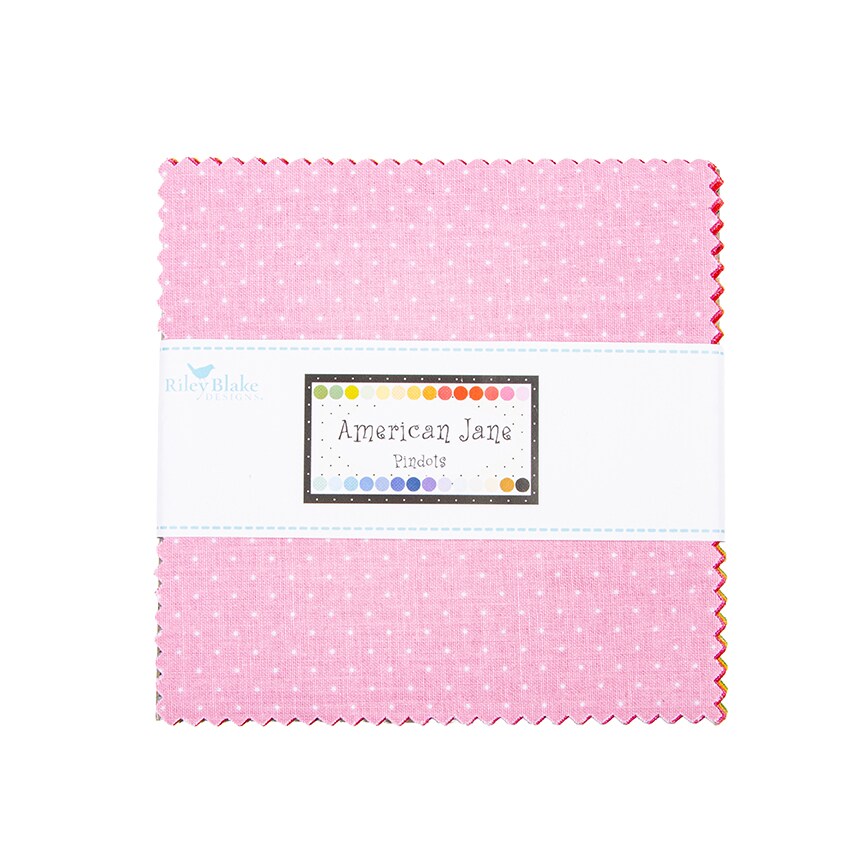 American Jane Pindots 5" Square Pack (Charm Pack / 5" Stacker) by Riley Blake (5-840-42)