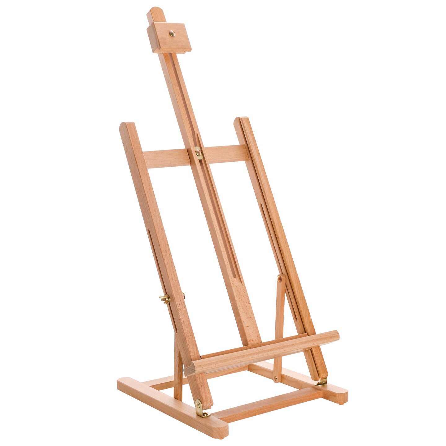 38" High Wooden H-Frame Studio Tabletop Easel for Painting - Adjustable ...
