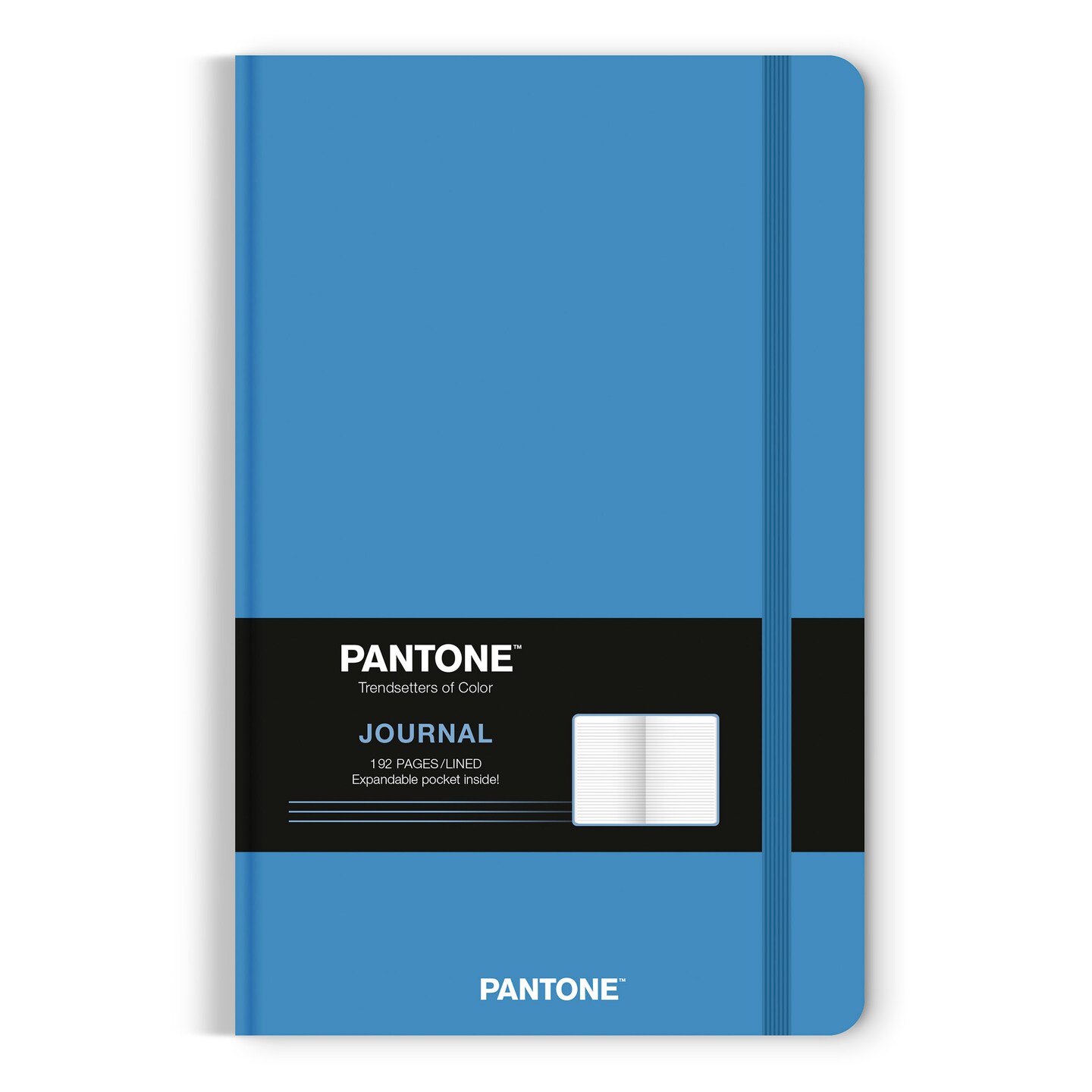 Pantone OFFICIAL Blue | 5.25 x 8.25 Inch Lined Compact Journal | Non-Dated | BrownTrout | Planning Stationery Diary