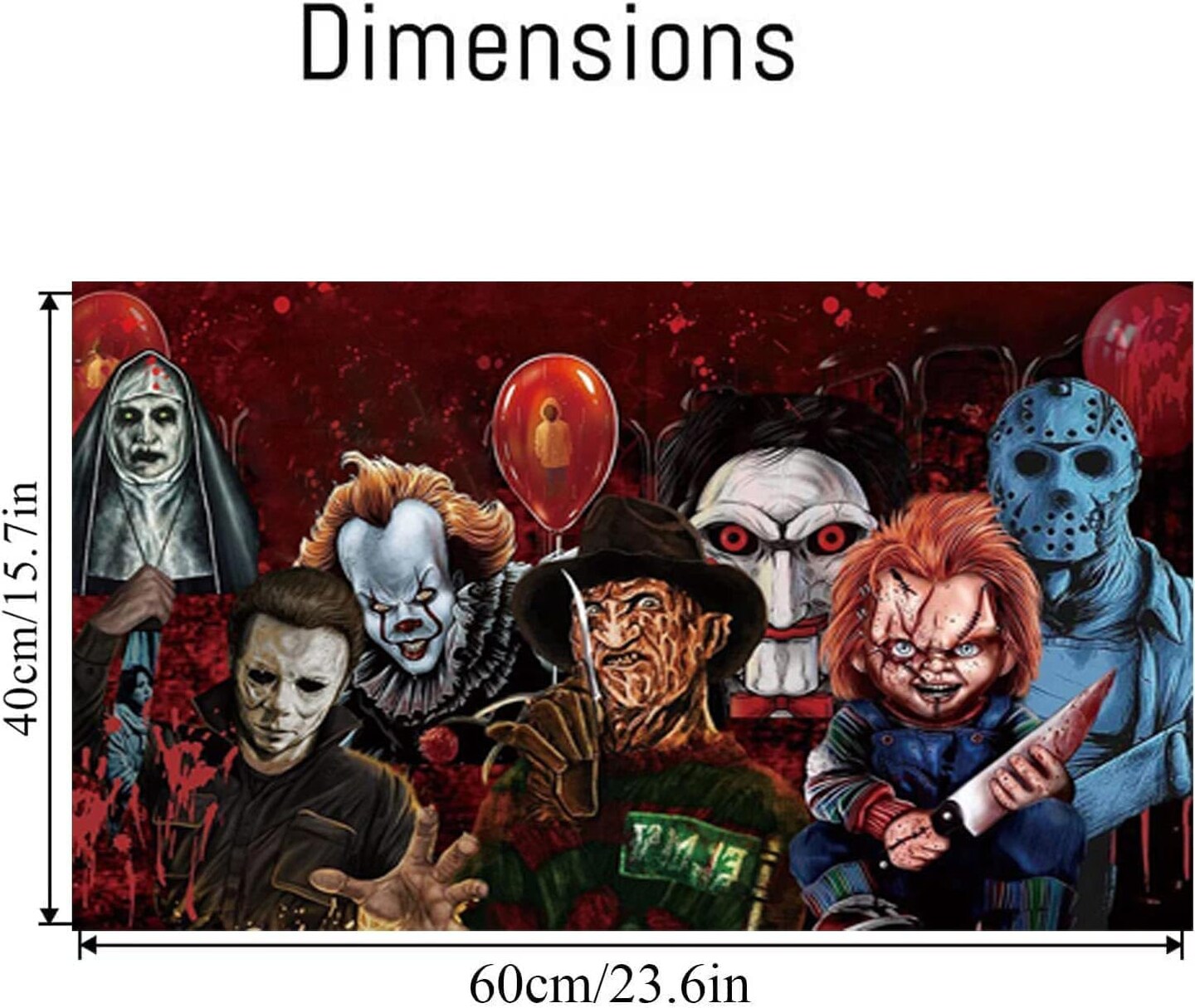 Halloween Paint by Numbers for Adults, Horror Large Paint by Number Kits for Beginner, Color Oil Painting Acrylic on Canvas Paints Without Frame for Home Wall Decor&#xFF08;16x24 Inch&#xFF09;