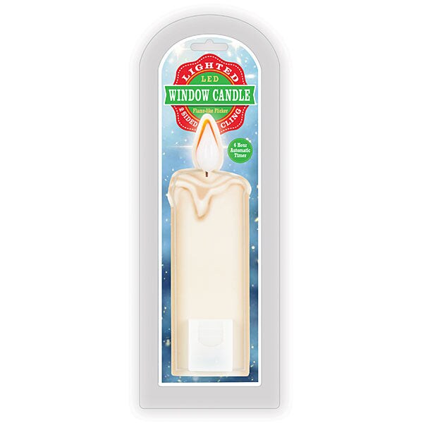 7.5&#x22; LED White Candle - Window Cling