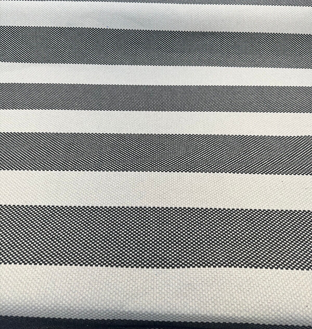 1 yard Cinta Coal Rib Stripe Heavy Outdoor Upholstery Fabric for Cushions Drapes Pillows 54-Inch