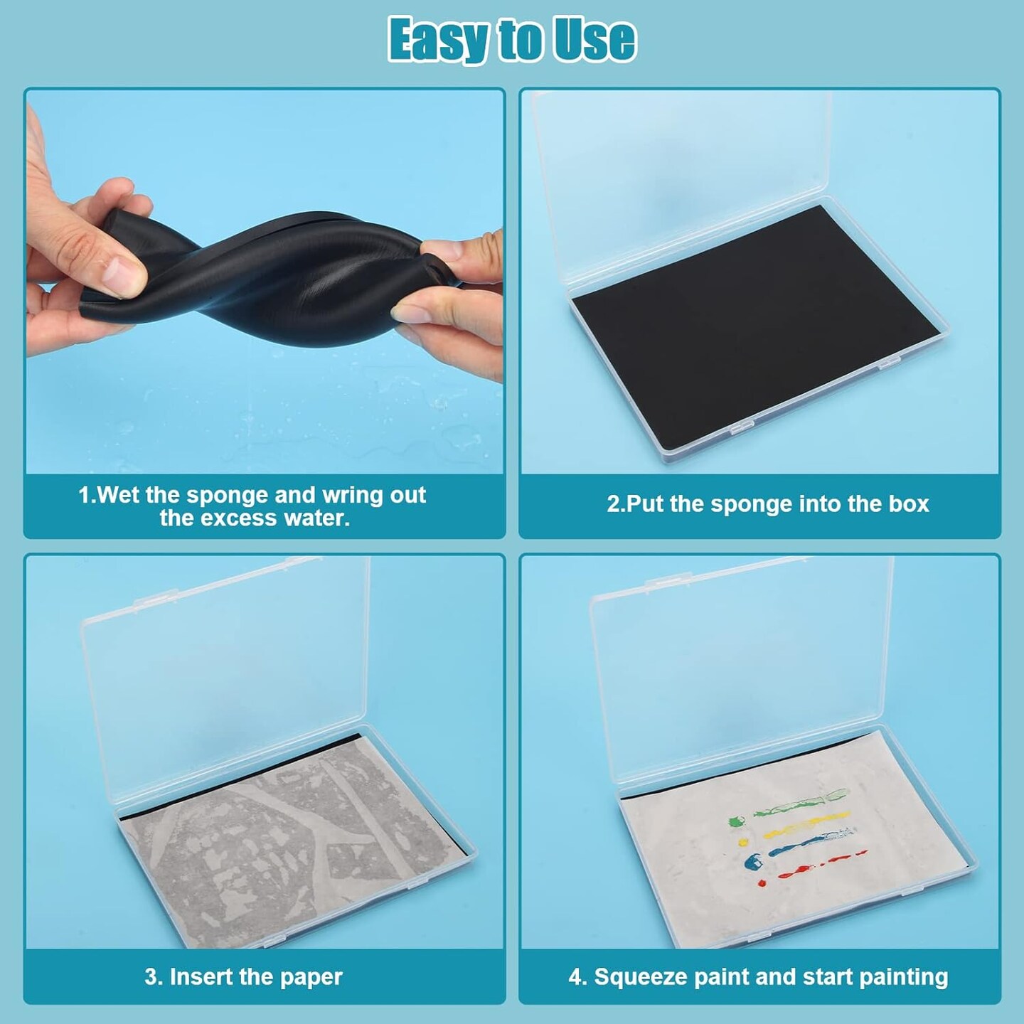 Stay Wet Palette for Acrylic Painting Garpernics Wet Palette Tray with Sponges and 100 Papers for Acrylic Paints