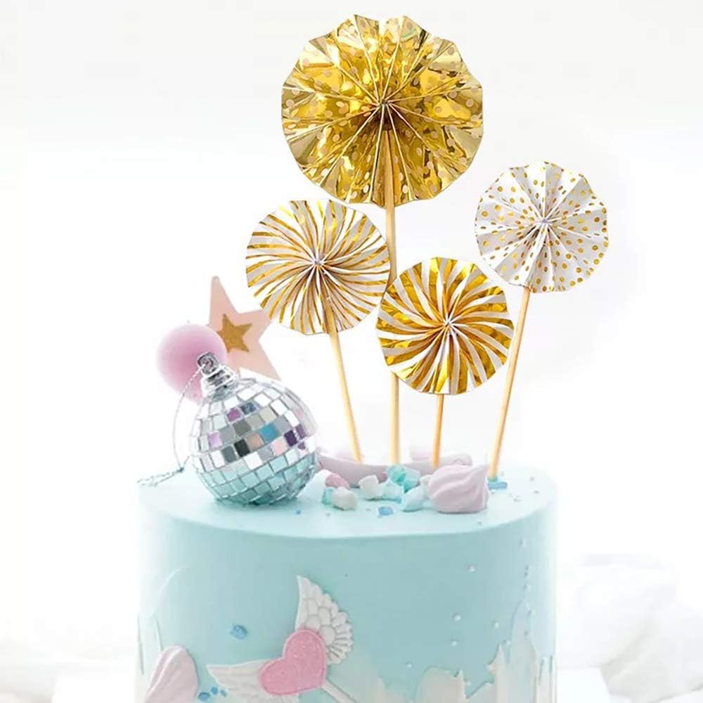 29PCS Happy Birthday Cake Toppers – Gold Acrylic & Paper Decorations for Cakes & Cupcakes