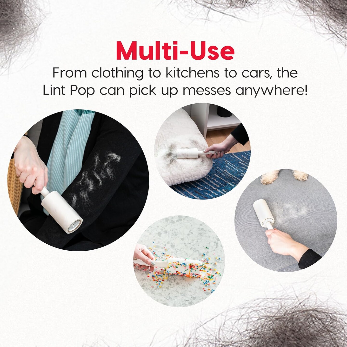 IRIS USA Extra Sticky Lint Roller, Standard Pack Comes with Storage Box and Refills, 90 Sheets/Roll, 720 Sheets Total