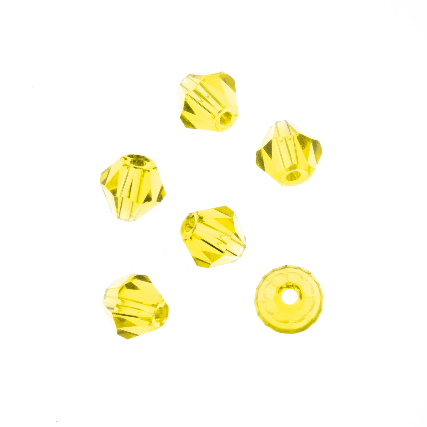 Crystal Lane DIY 2-Strand 7in Transparent Finish Glass Bicone Bead Strands