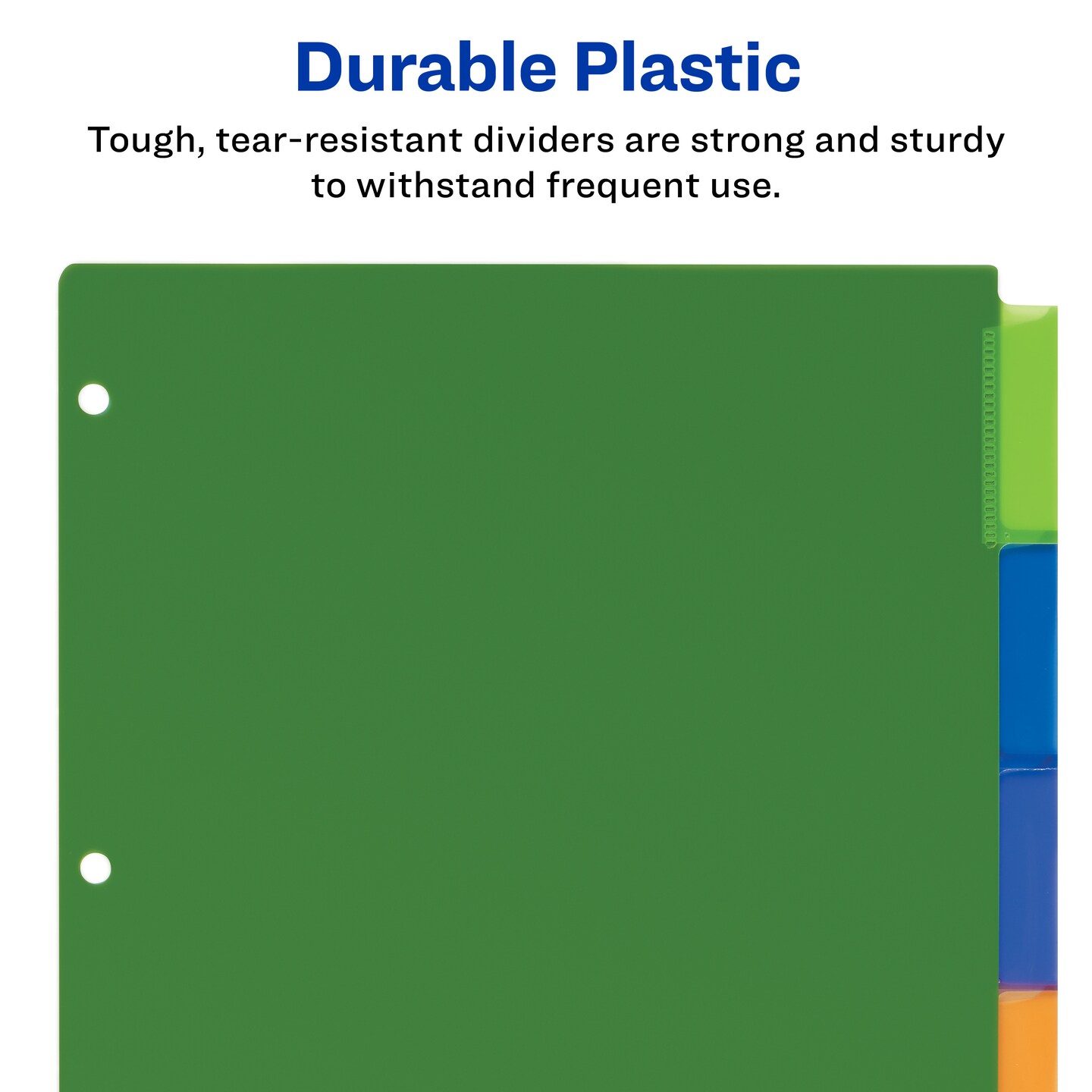 Big Tab Insertable Plastic Dividers, 5 Multicolor Tab, 4 Sets (11900)