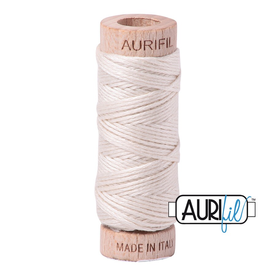 Silver White (2309) | Aurifloss Small Spool (18M / 18Y) | Aurifil Thread