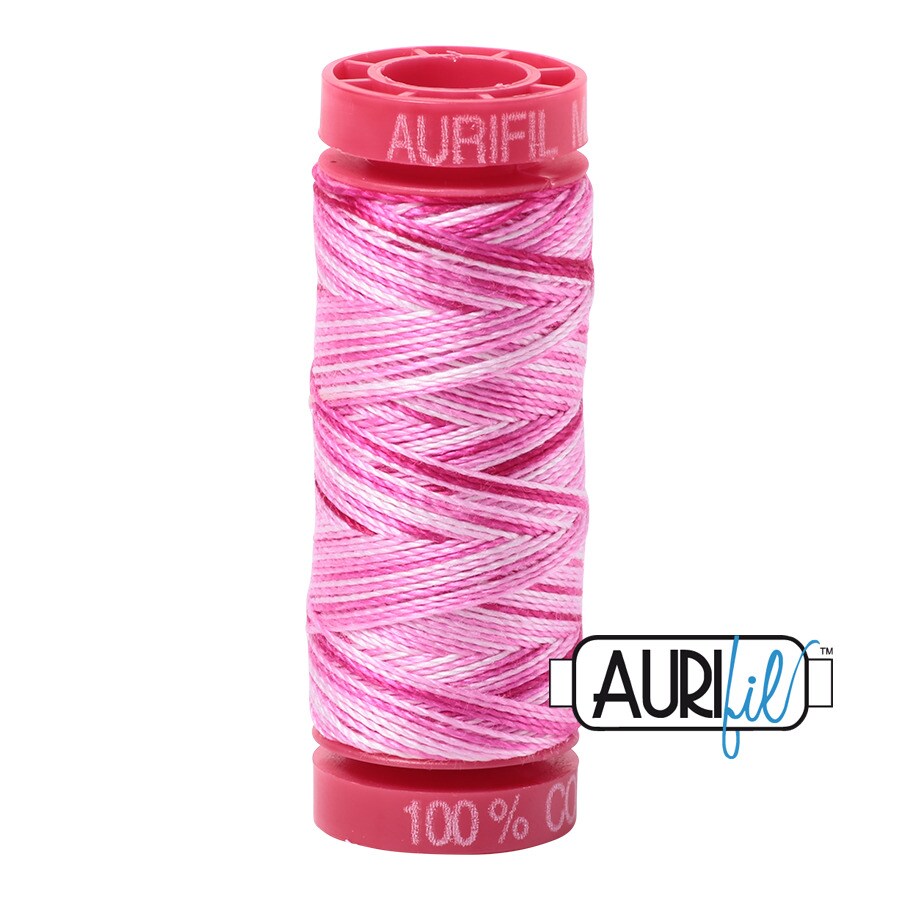 Pink Taffy - Variegated (4660) | 12wt Small Spool (50M / 54Y) | Aurifil Thread