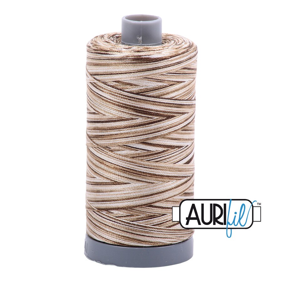 Nutty Nougat - Variegated (4667) | 28wt Large Spool (750M / 820Y) | Aurifil Thread