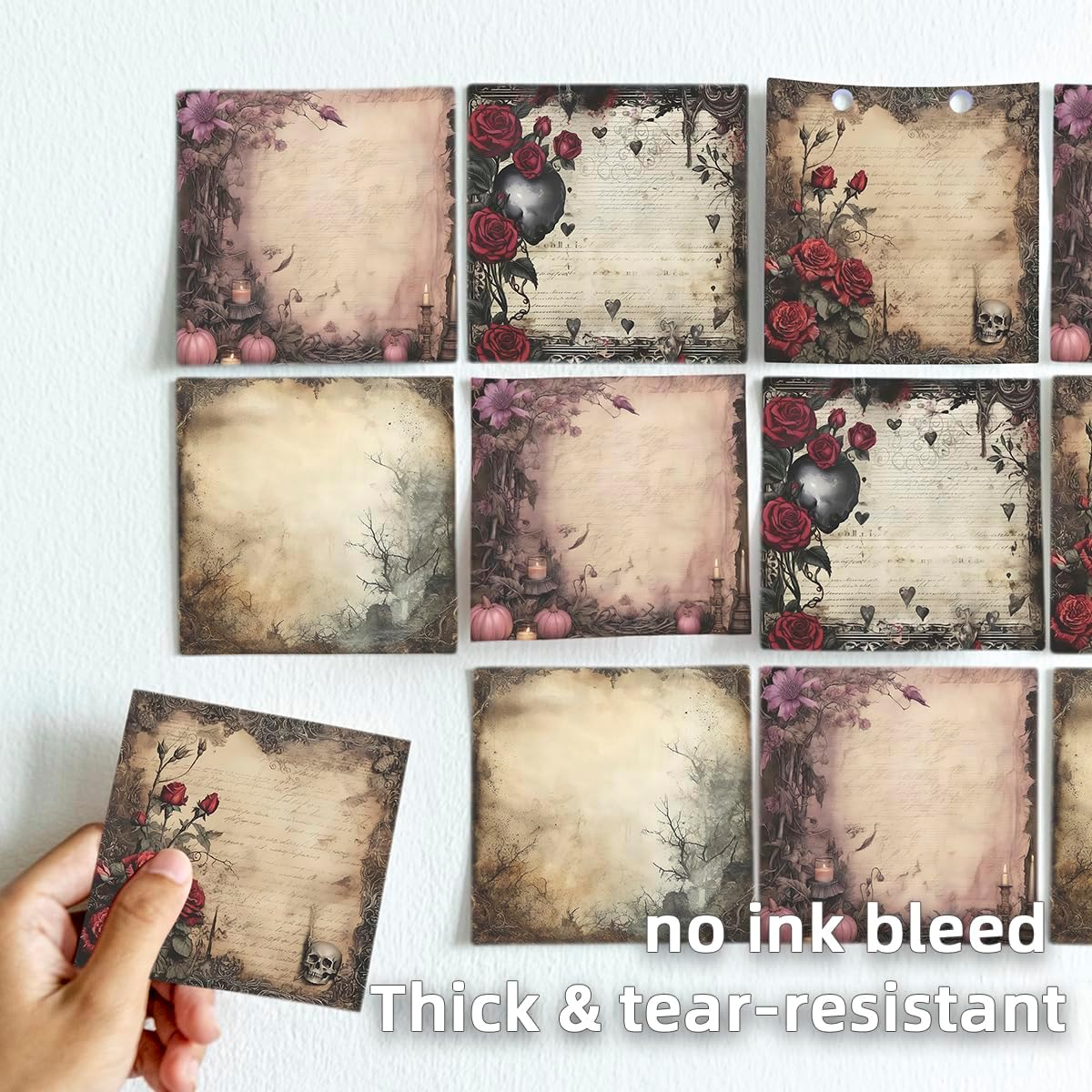 Retro 4 Pack/200 Sheets Sticky Notes Set, Vintage Memo Pads with High-Adhesive, Reusable Tearable Post it Notes for Journal Planners Office School Home, Bulk Stationery Gift