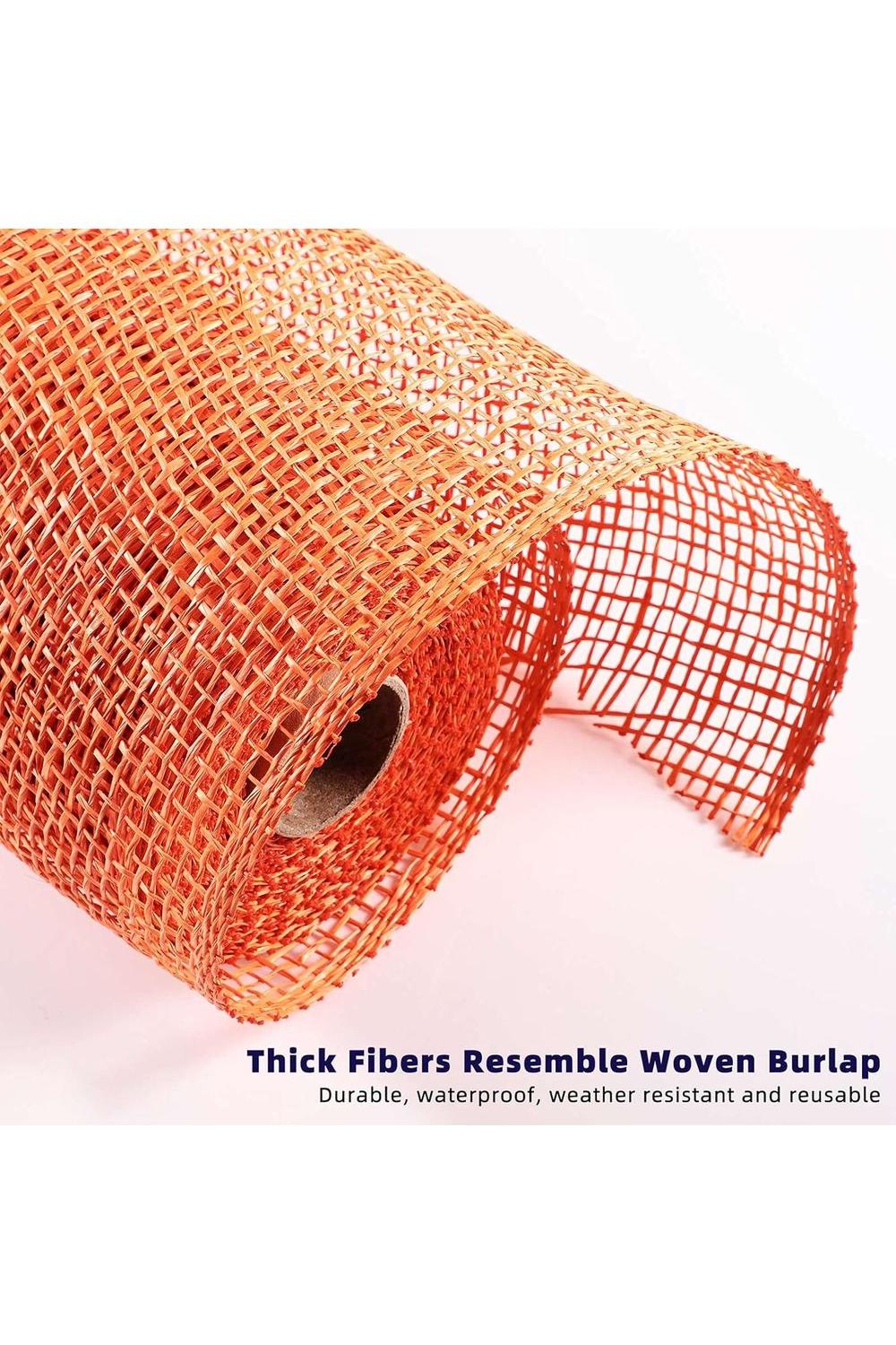 10&#x22; Poly Burlap Mesh Ribbon: Orange